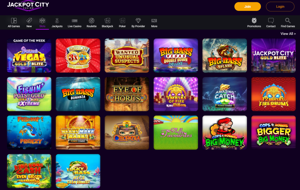 Diversity of Games at Jackpot City Casino